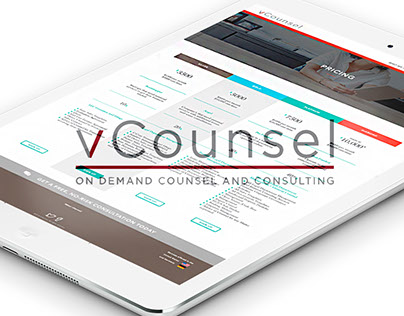 Web design: vCounsel company