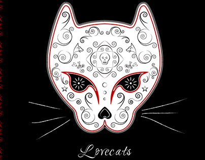 Lovecats free vector mockup