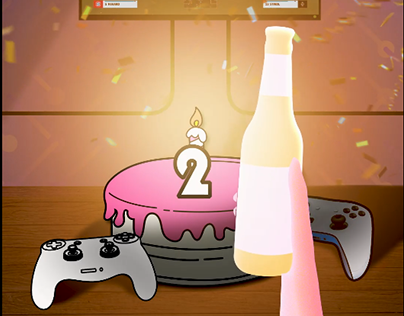 Home Station Cafe Birthday Animation