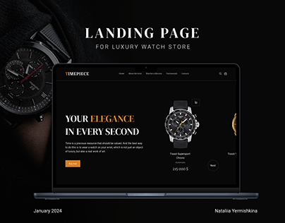Watch store landing page