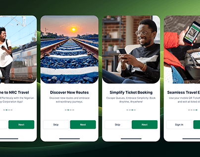 Onboarding Screens For NRC Travel