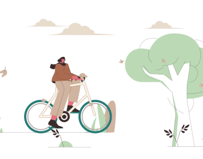 Cycling lottie animation (website or mobile)