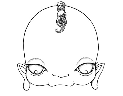 Child with plump ears