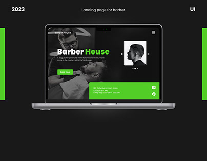Designing a landing page for a barbershop