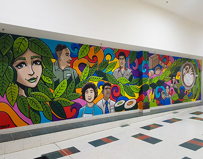 Vic Park Central Mural with Ursula Frayne College