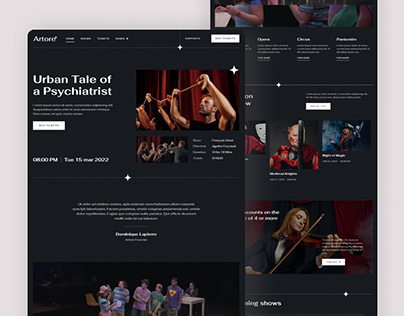 Theater Entertainment & Performing Arts Website