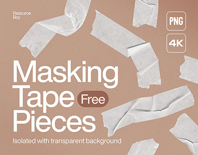 100 Free Masking Tape PNG Textures