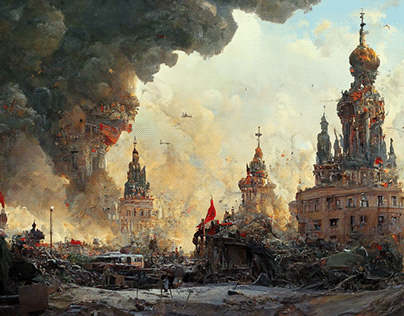 Midjourney AI: The battle of Stalingrad