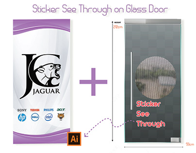 Sticker See Through On Glass Door For Jaguar ® |