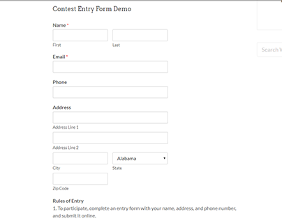 Contest-Entry-Form-Template