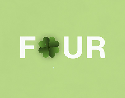 Four-Leaf Clover | Typographical Poster