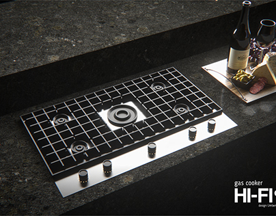 HI-FI_re . Gas stove inspired by 80s music devices
