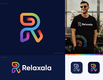 Relaxala Branding | Modern R letter Logo Brand Identity
