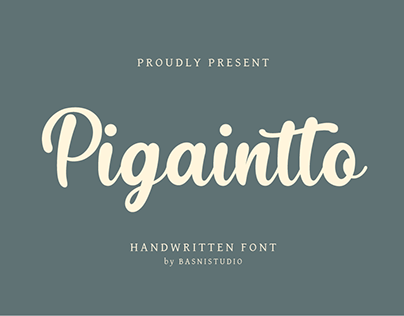 Pigaintto Handwritten font