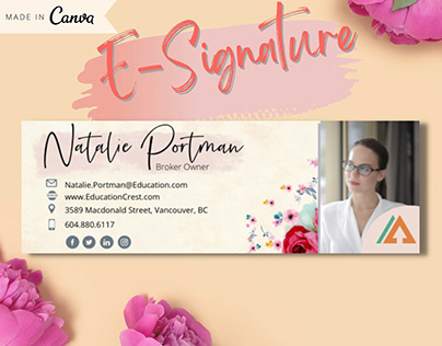 Email signature floral