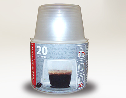 Disposable coffee cup packaging