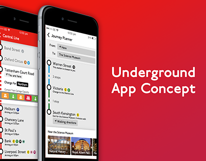 London Underground App Concept (Real Pixels)