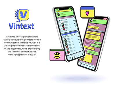 Vintext - Messenger app retro UI design