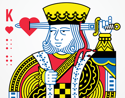 King of Hearts Playing Card Design