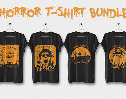 HORROR T-shirt Design Bundle | Custom T-Shirt
