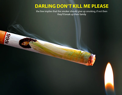 anti smoke Campaign Don't Burn your family