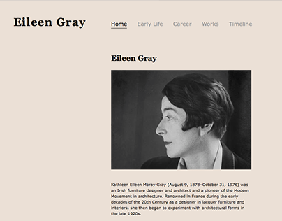 Eileen Gray Website
