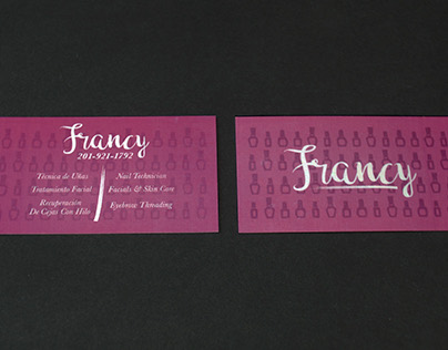 Freelance Francy Nails Business Cards