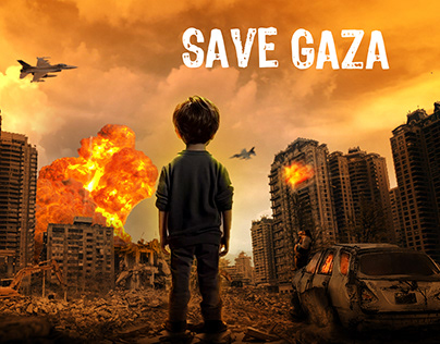 SAVE GAZA - Photo Manipulation