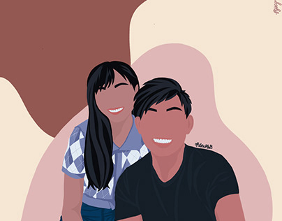 Couple Illustration of a Friend
