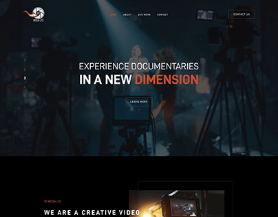101 Media- Film production company website UI