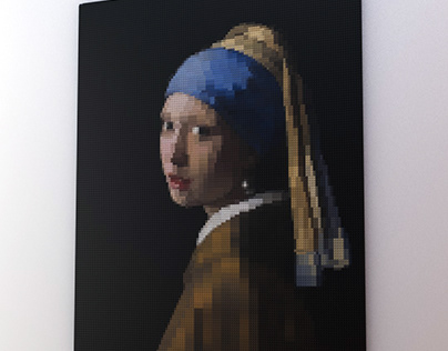 Lego with a pearl earring