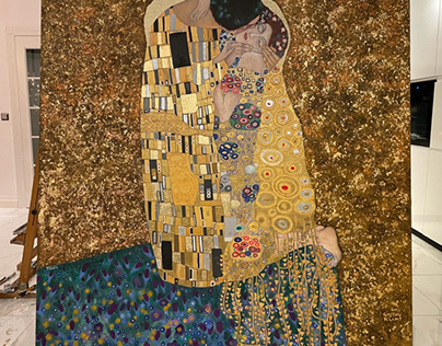 Klimt copy Oil Painting „The Kiss”