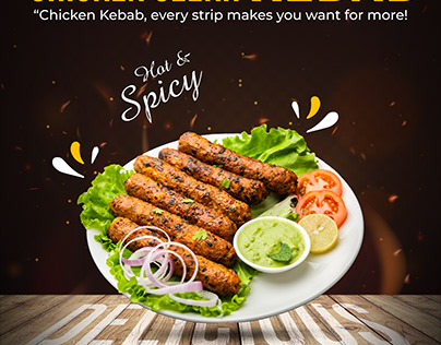 Chicken Kebab Poster Design