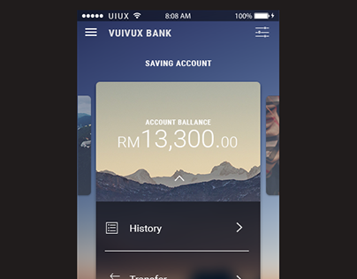 UI UX Bank Saving Account flow