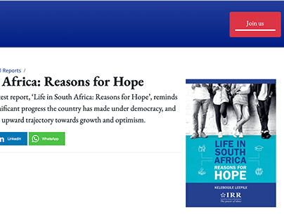 Project thumbnail - Life in South Africa: Reasons for Hope