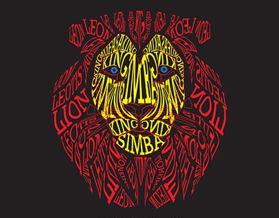 The Lion King Typography Poster