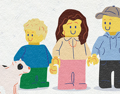 Lego family illustrations