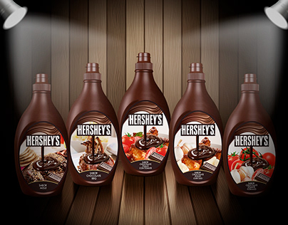 Diseño para la marca Hershey´s, Jarabe de Chocolate.