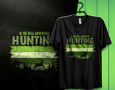 Project thumbnail - Deer hunting t-shirt design.