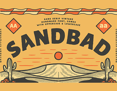 SANDBAD - Vintage Handmade Font