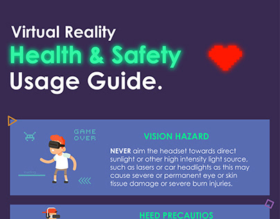 VR Health & Safety Usage guide infographic
