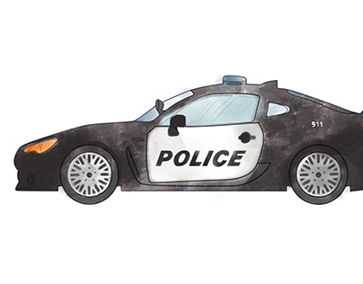 Police car drawing