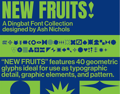NEW FRUITS - A Free Dingbat Font