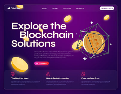 Crypto Blockchain Exchange Website Landing Page