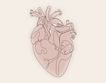 One Lined Anatomic Heart