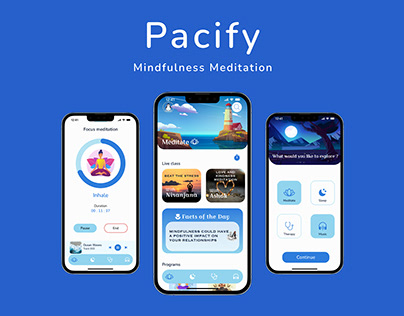 Pacify - Meditation app | UI UX case study