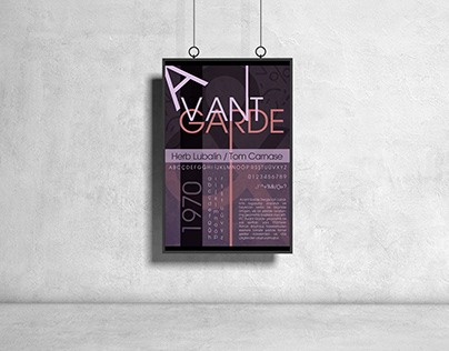 Avant Garde Font Afiş Tasarımı