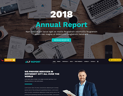 LT Report - Financial Reporting website template
