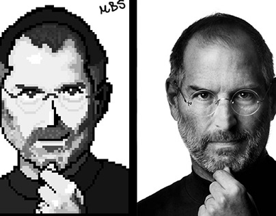 Steve Jobs pixel art 2015