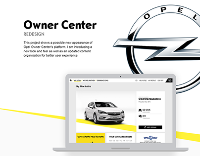 Opel Owner Center Platform Redesign Concept